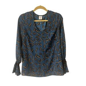 CAbi Shadow Leaf blouse style #3763 sz Small